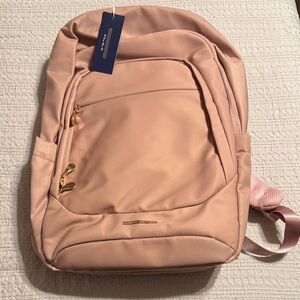 Light Flight Pink Backpack with Gold Accents